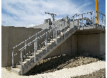 Garde corps sur escalier droit en bton
